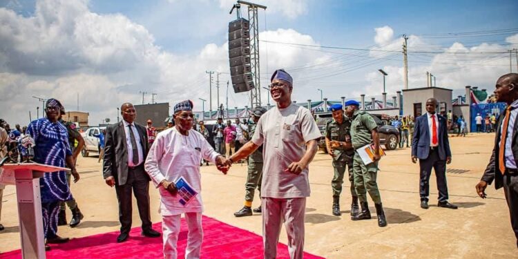 Olusegun Obasanjo with Seyi Makinde