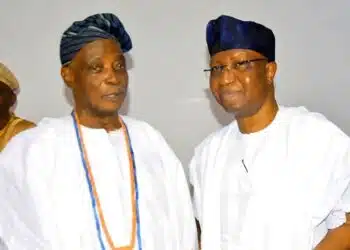Oba Ladoja with Wole Olanipekun