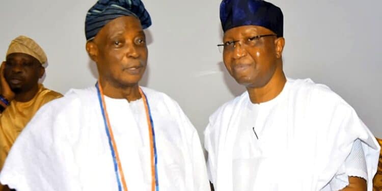 Oba Ladoja with Wole Olanipekun