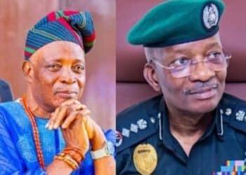 Olubadan Ladoja with IGP Egbetokun