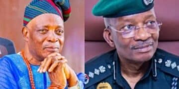 Olubadan Ladoja with IGP Egbetokun