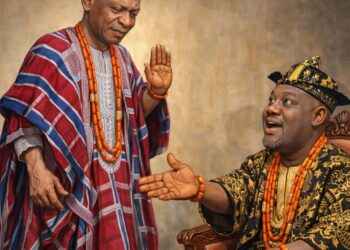 Olubadan of Ibadanland Oba Rasidi Ladoja with Alaafin of Oyo, Oba Akeem Owoade