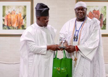 NTDA Director-General Olayiwola Awakan with Ooni of Ife Oba Ogunwusi