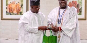 NTDA Director-General Olayiwola Awakan with Ooni of Ife Oba Ogunwusi