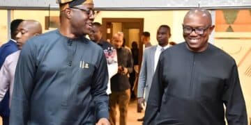 Seyi Makinde with Peter Obi