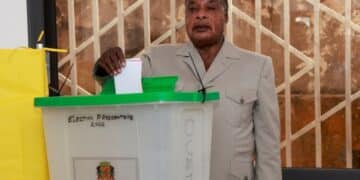 President Denis Sassou Nguesso casting his ballot in Brazzaville 2026.