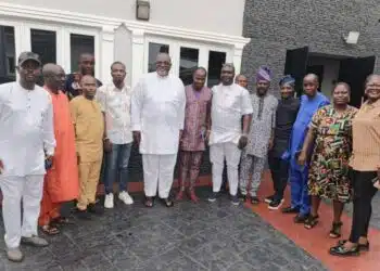 Hon Adedeji Olajide with Oyo NUJ members
