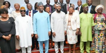 Seyi Makinde and New Permanent Secretaries in Oyo