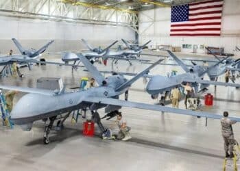 US MQ-9 Reaper drone on a surveillance mission over Northern Nigeria.