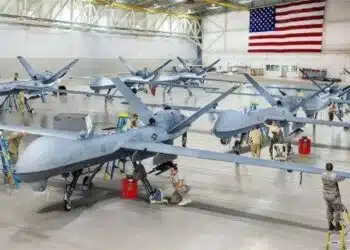 US MQ-9 Reaper drone on a surveillance mission over Northern Nigeria.