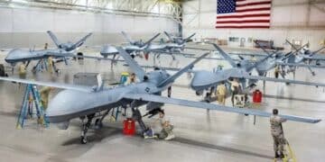 US MQ-9 Reaper drone on a surveillance mission over Northern Nigeria.