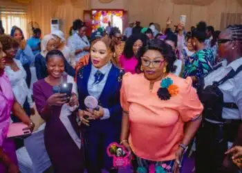 Hon Ramota Agberemi Dabo addressing participants at the Oyo Women Digital Inclusion AI workshop.