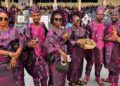 Members of the Omo Ajegbinyo Club parading with traditional calabashes at the Ibadan Cultural Festival 2026.