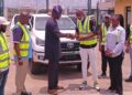Oyo State officials presenting a kitted communication vehicle for the Ibadan Airport upgrade.