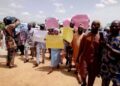 Protesters in Ibadan holding placards against Ibadan Circular Road corridor expansion