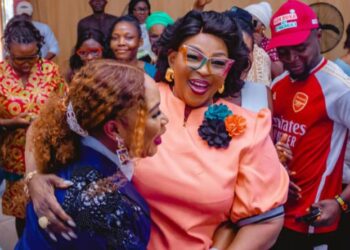 Rev. Olufunke Adetuberu speaking about toxic marriage exit plan at Oyo Women Digital Inclusion summit.