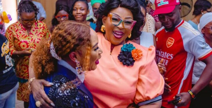 Rev. Olufunke Adetuberu speaking about toxic marriage exit plan at Oyo Women Digital Inclusion summit.