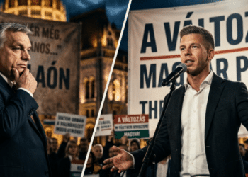 Hungary election results - Viktor Orbán and Péter Magyar