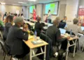 Business professionals networking at the Africa Business Tourism and MICE Masterclass 2026 venue in Johannesburg.