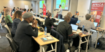 Business professionals networking at the Africa Business Tourism and MICE Masterclass 2026 venue in Johannesburg.