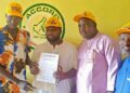 Dr Folahan Franklin Olufemi at the Accord Party Oyo secretariat for the 2027 Oyo State Election submission.