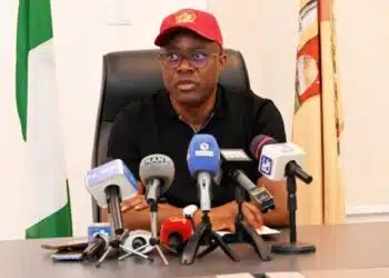 Governor Seyi Makinde speaking at a press briefing regarding the Oyo school kidnapping response Oyo State School kidnapping and Oyo State Kidnapping Crisis