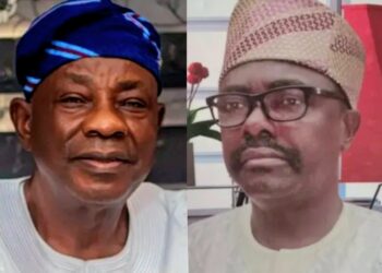 Alhaji Kola Animasaun and Oluwadamilare campaigning for Oyo League of Veteran Journalists chairmanship in Ibadan.