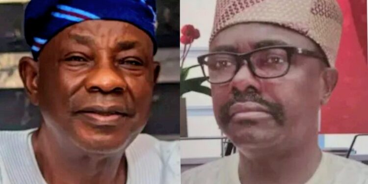 Alhaji Kola Animasaun and Oluwadamilare campaigning for Oyo League of Veteran Journalists chairmanship in Ibadan.