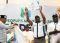 Oyo State Governor Seyi Makinde speaking at the APM convention for the Nigeria 2027 presidential election.