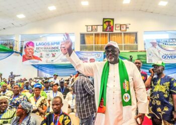 Hon. Adedeji Dhikrullahi Stanley Olajide presenting official Democracy Day press release