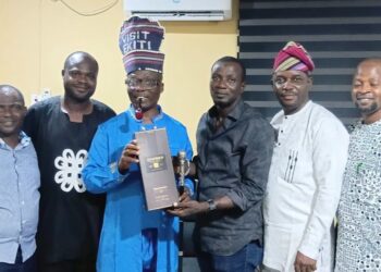 Barrister Wale Ojo-Lanre meeting with executive members of the Nigeria Union of Journalists Oyo State Council in Ibadan, discussing the upcoming Oyo NUJ 60th anniversary.