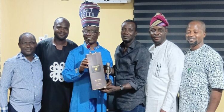 Barrister Wale Ojo-Lanre meeting with executive members of the Nigeria Union of Journalists Oyo State Council in Ibadan, discussing the upcoming Oyo NUJ 60th anniversary.