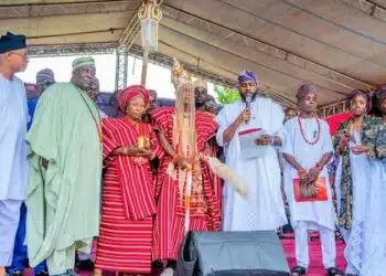 Adebo Ogundoyin at the coronation Onitabo of Itabo