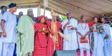 Adebo Ogundoyin at the coronation Onitabo of Itabo