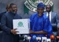 Professor Is-haq Oloyede Hands Over To New JAMB Registrar Prof Segun Aina