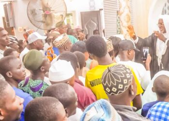 Oyo South Senatorial Election candidate Hon Adedeji Dhikrullahi Stanley Olajide Odidiomo with the Sabo Muslim Community