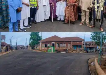 Oyo traditional rulers on Seyi Makinde Road Infrastructure Drive in Oyo State