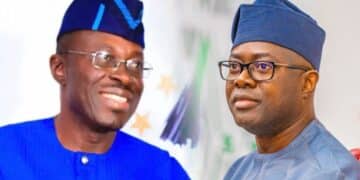 Taofeek Arapaja with Seyi Makinde
