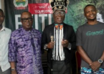 Archaeologists conducting a heritage investigation into Aramoko-Ekiti historic earthworks.