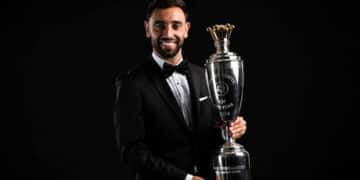 PFA Men Player Of The Year Bruno Fernandes Wins Award Hat-Trick