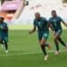 Nigeria’s Falconets celebrate their 3–0 victory over England in the FIFA U-20 Women’s World Cup Round of 16.