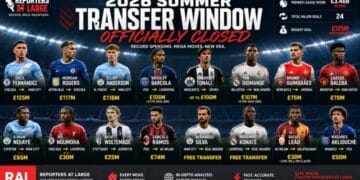 2026 summer transfer window featuring major football transfers and transfer fees
