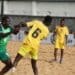 Nigeria Super Sand Eagles and Ghana Black Sharks competing in the 2026 Beach Soccer AFCON qualifier in Kaduna